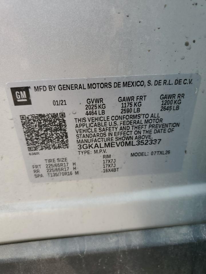 3GKALMEV0ML352337 2021 GMC Terrain Sle