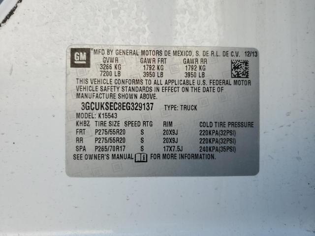 2014 Chevrolet Silverado K1500 Ltz VIN: 3GCUKSEC8EG329137 Lot: 54609514