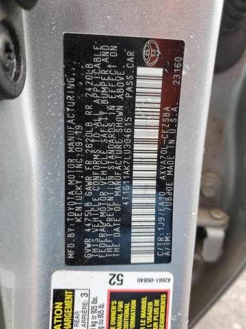 4T1G11AK7LU304615 2020 TOYOTA CAMRY - Image 12