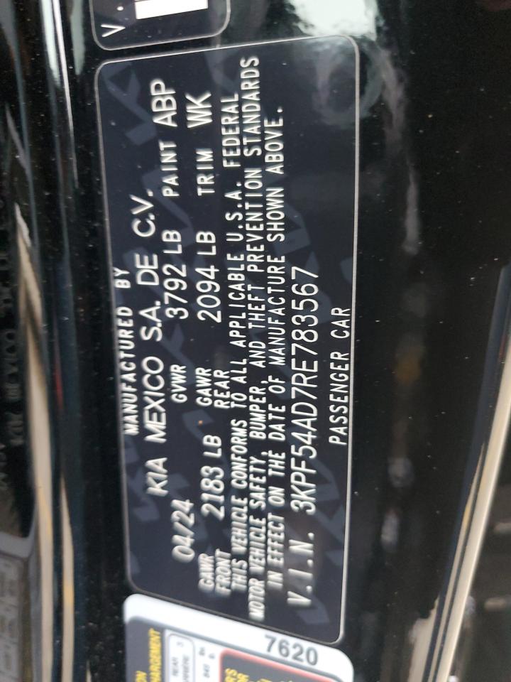 3KPF54AD7RE783567 2024 Kia Forte Gt Line