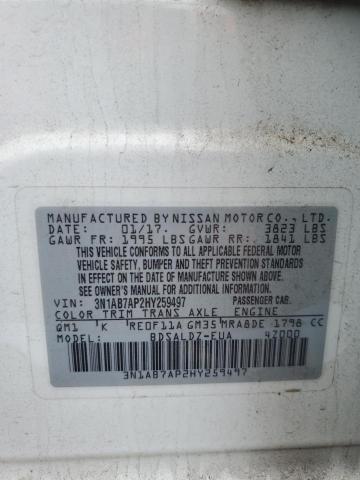 2017 Nissan Sentra S VIN: 3N1AB7AP2HY259497 Lot: 54395504