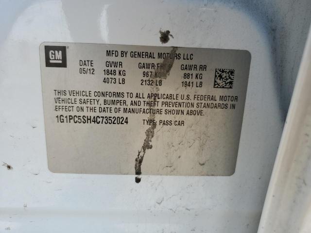 2012 Chevrolet Cruze Ls VIN: 1G1PC5SH4C7352024 Lot: 55107284