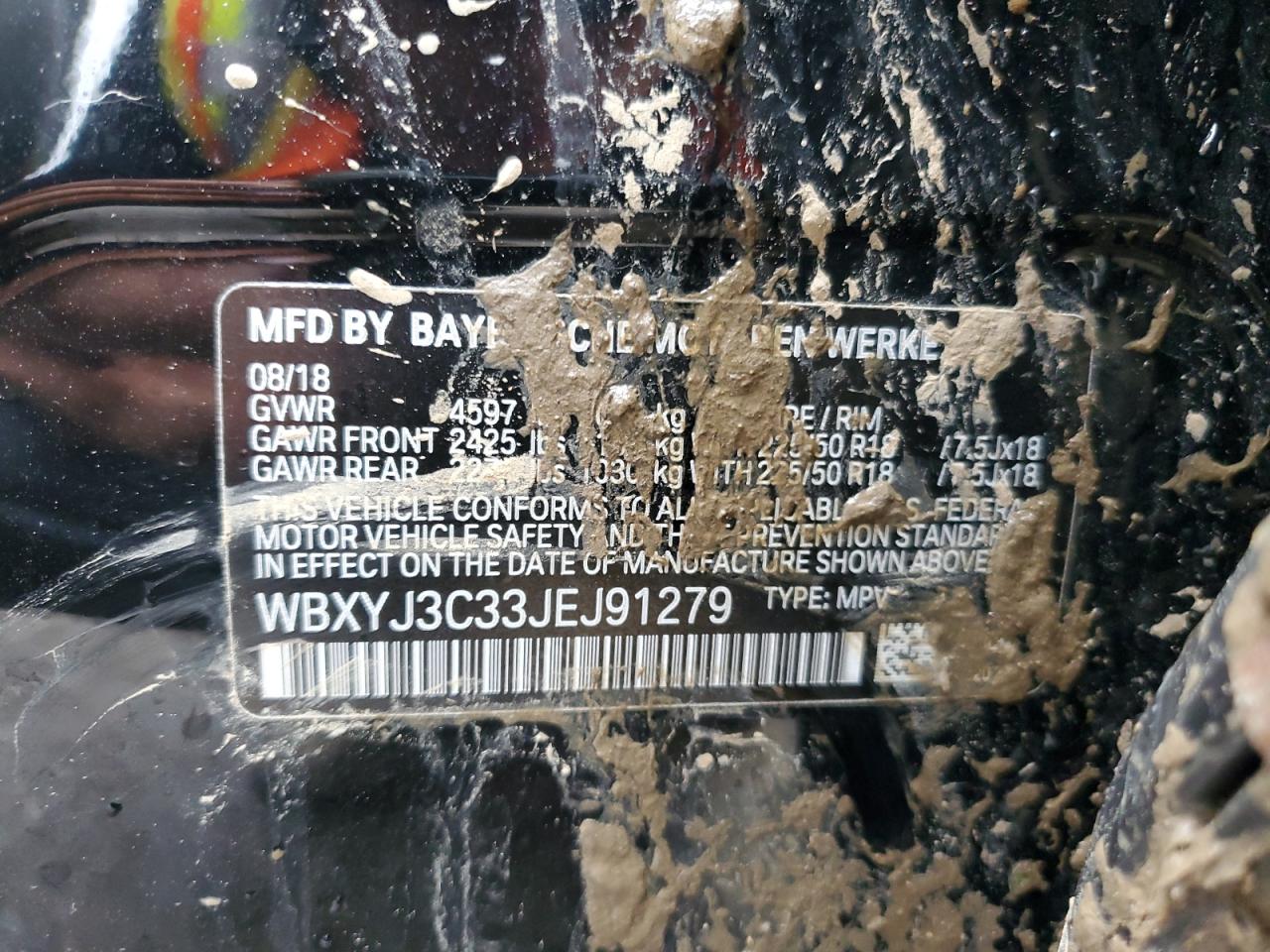 WBXYJ3C33JEJ91279 2018 BMW X2 Sdrive28I