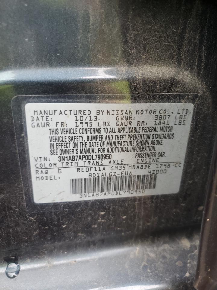 3N1AB7AP0DL790950 2013 Nissan Sentra S