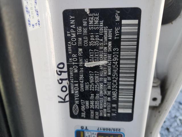 2017 Hyundai Tucson Limited VIN: KM8J3CA25HU549013 Lot: 56649724