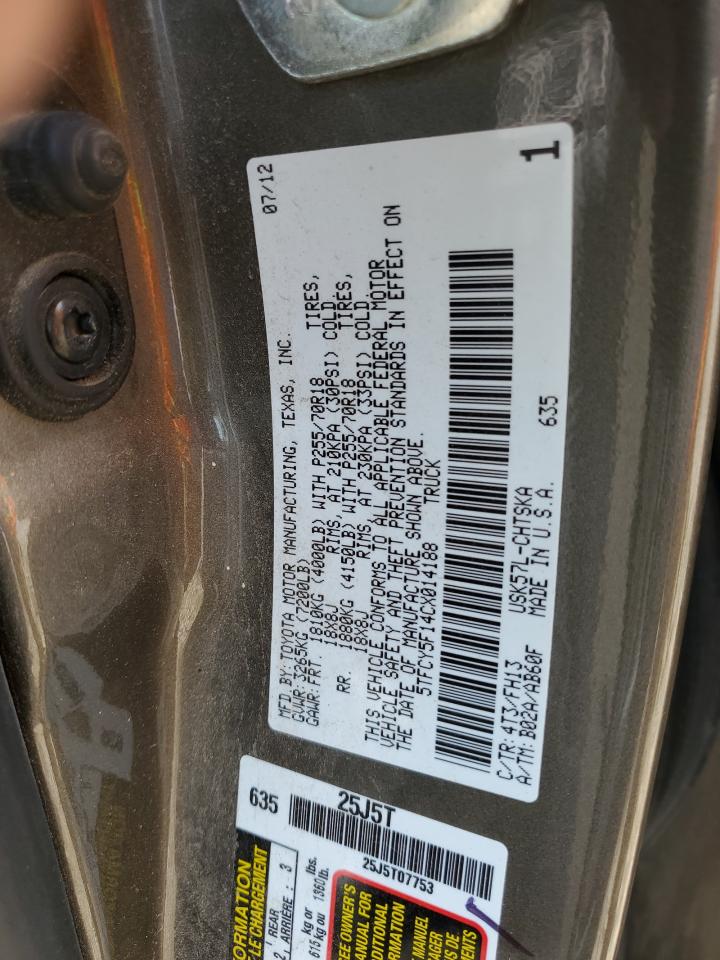 5TFCY5F14CX014188 2012 Toyota Tundra Double Cab Sr5