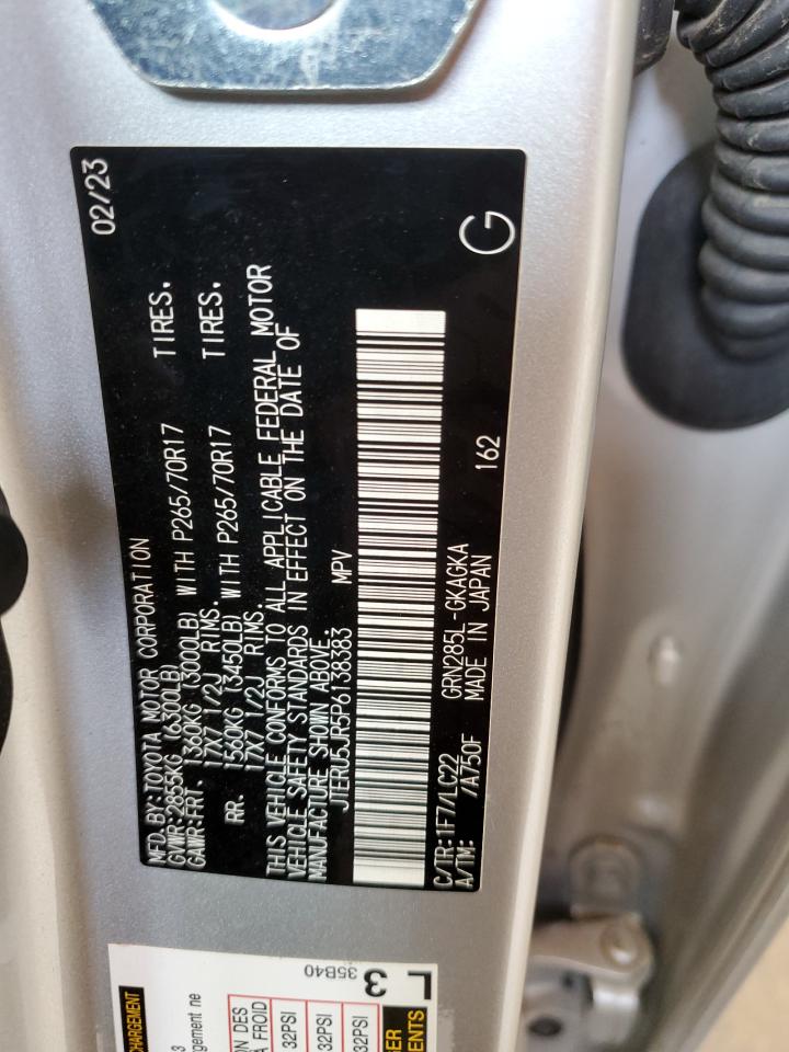 JTERU5JR5P6138383 2023 Toyota 4Runner Se