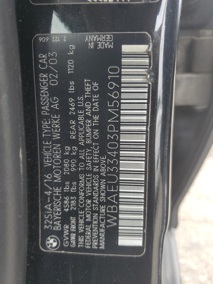 WBAEU33403PM56910 2003 BMW 325 Xi