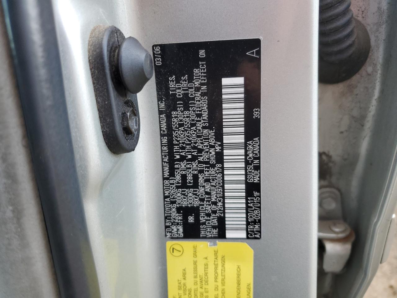 2T2HK31U97C006178 2007 Lexus Rx 350