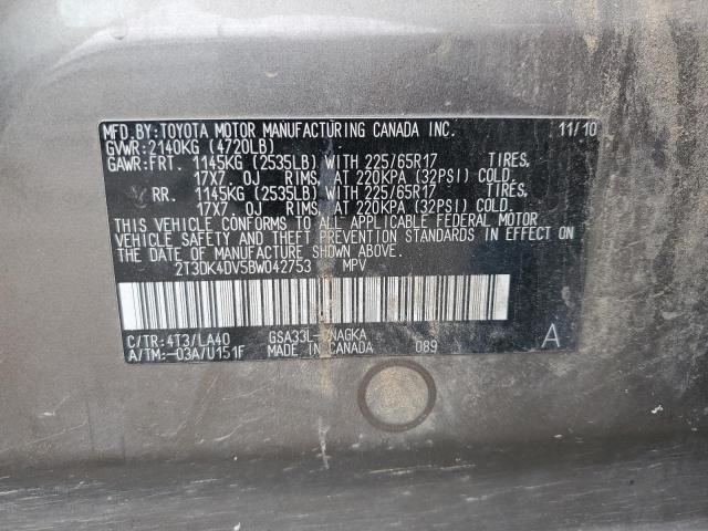 2011 Toyota Rav4 Limited VIN: 2T3DK4DV5BW042753 Lot: 54180504