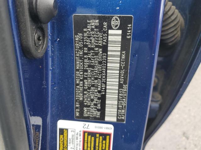 2010 Toyota Camry Base VIN: 4T4BF3EK6AR023393 Lot: 54638154