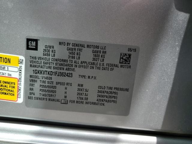 2015 GMC Acadia Denali VIN: 1GKKVTKD1FJ362423 Lot: 55590054