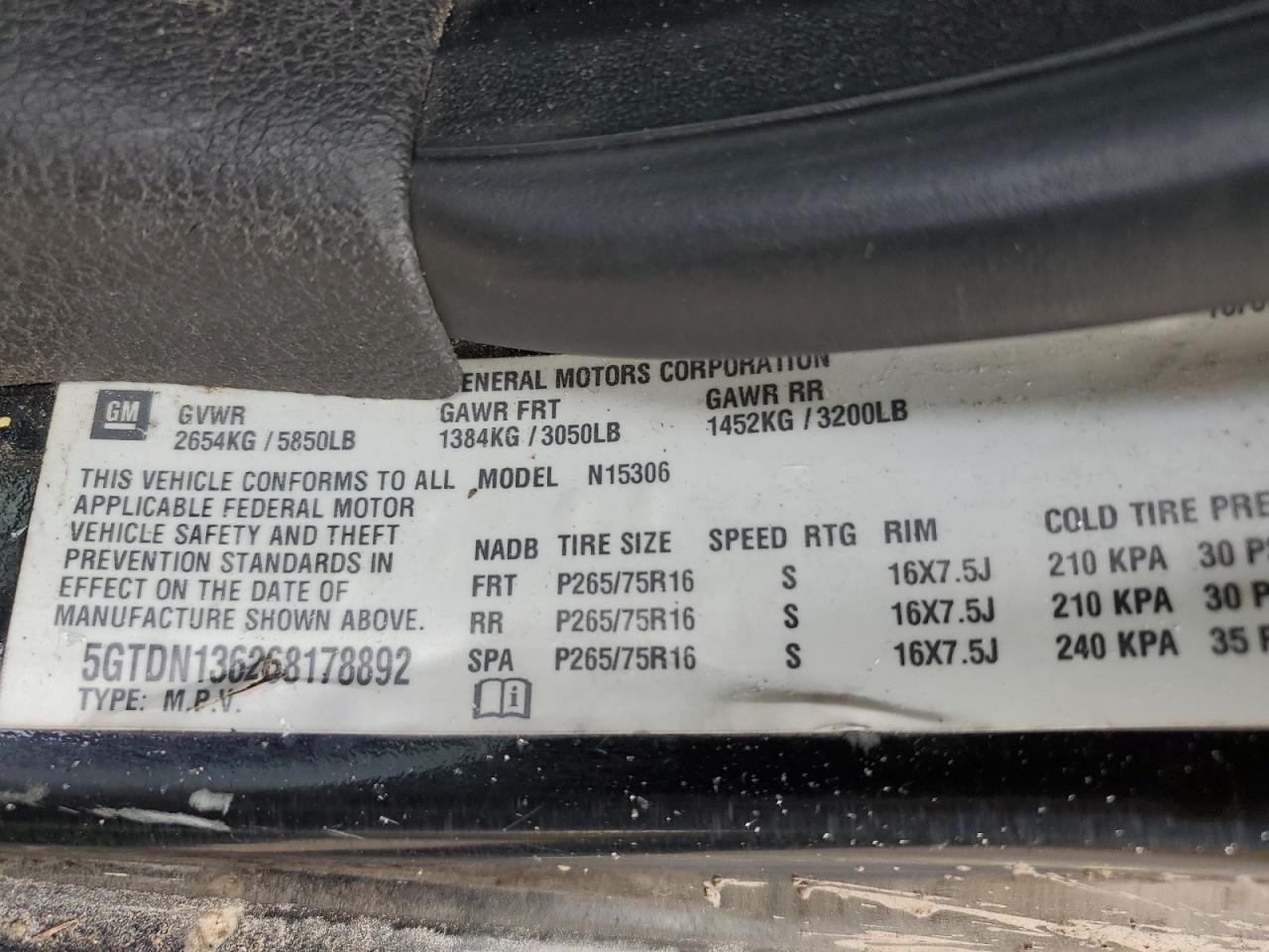 5GTDN136268178892 2006 Hummer H3