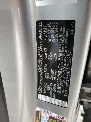 2023 Hyundai Tucson Limited VIN: 5NMJE3AE3PH252157 Lot: 53693864