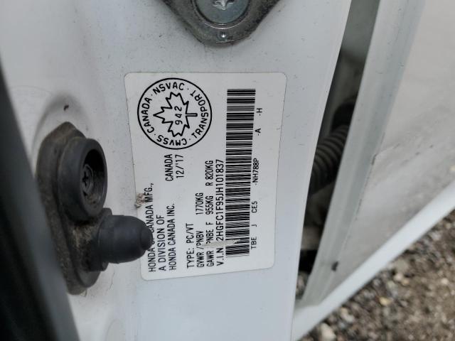 2018 Honda Civic Touring VIN: 2HGFC1F95JH101837 Lot: 53822054