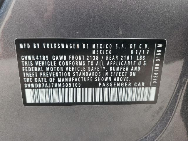 2017 VOLKSWAGEN JETTA SE - 3VWDB7AJ7HM309109
