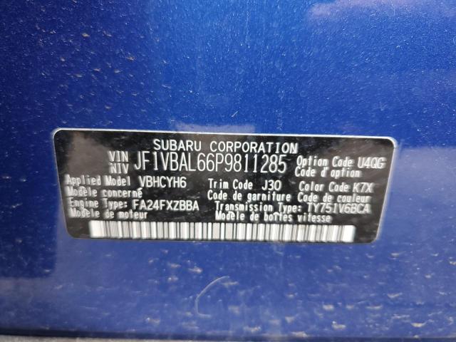 2023 Subaru Wrx Limited VIN: JF1VBAL66P9811285 Lot: 54066754