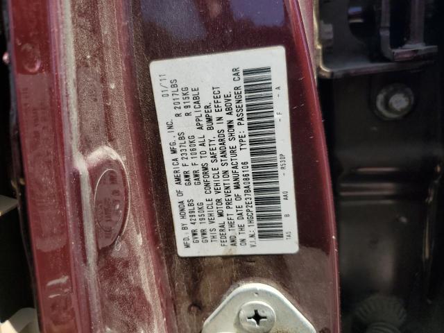 2011 Honda Accord Lx VIN: 1HGCP2E37BA086106 Lot: 55382584