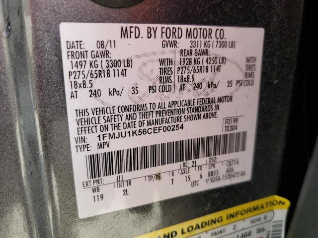 2012 Ford Expedition Limited VIN: 1FMJU1K56CEF00254 Lot: 56045784