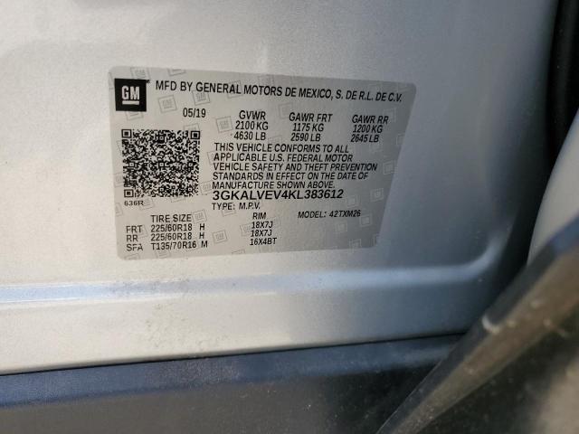 2019 GMC Terrain Slt VIN: 3GKALVEV4KL383612 Lot: 57006674