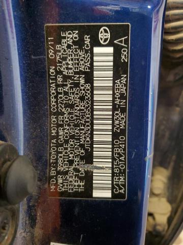 2011 Toyota Prius VIN: JTDKN3DU0B5323608 Lot: 55208804