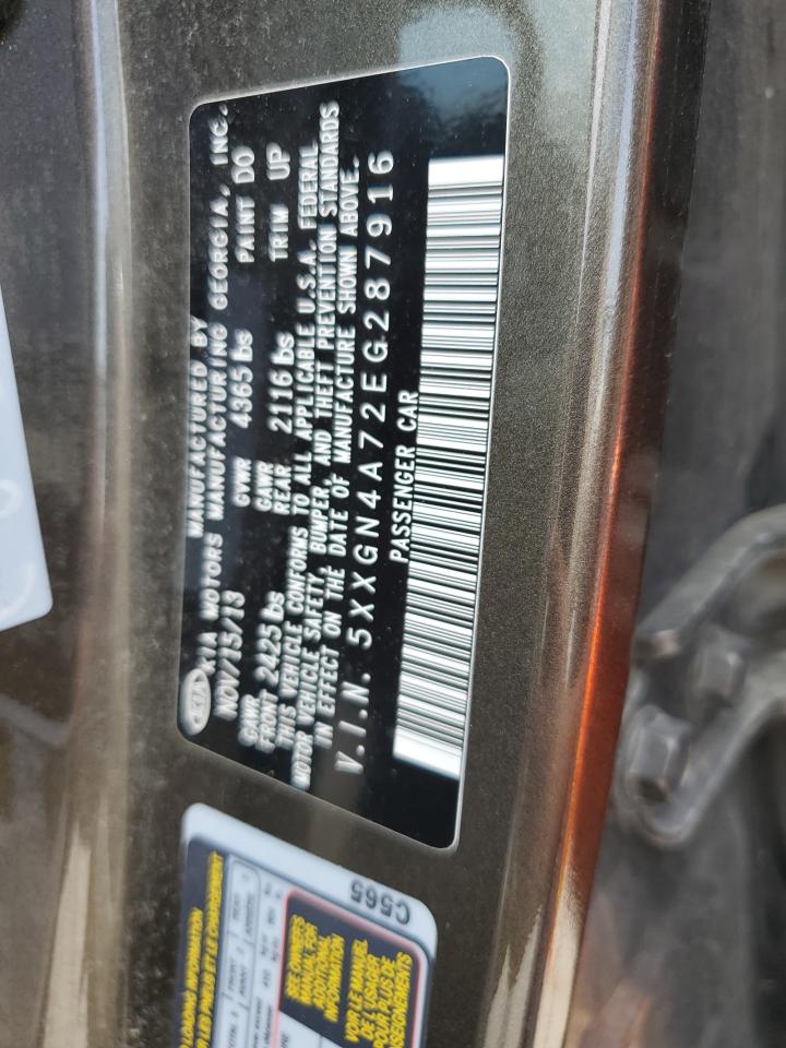 5XXGN4A72EG287916 2014 Kia Optima Ex