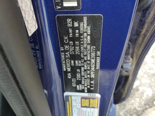 2021 Kia Forte Gt Line VIN: 3KPF34AD5ME396773 Lot: 56216864