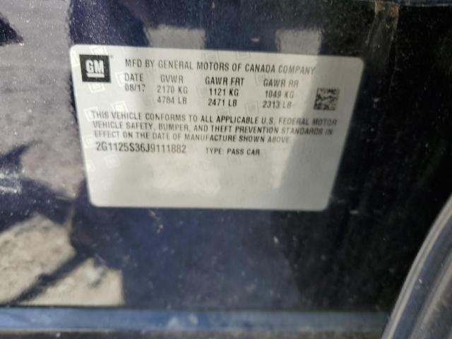 2018 Chevrolet Impala Premier VIN: 2G1125S36J9111882 Lot: 53792134