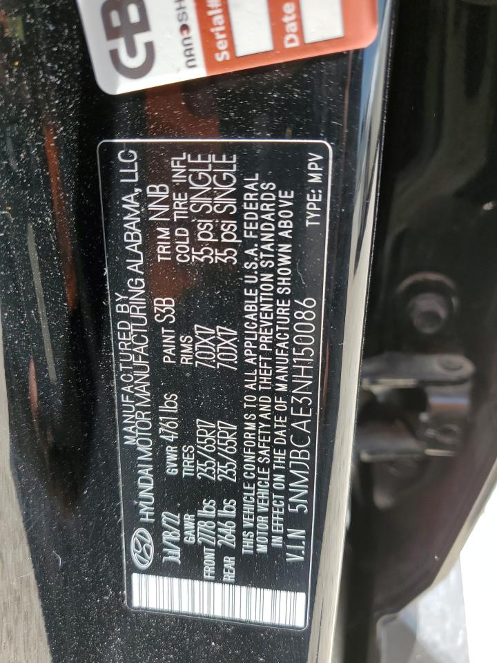 5NMJBCAE3NH150086 2022 Hyundai Tucson Sel