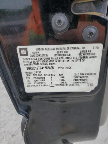 2004 Chevrolet Silverado C1500 VIN: 2GCEC19T041285406 Lot: 53414434