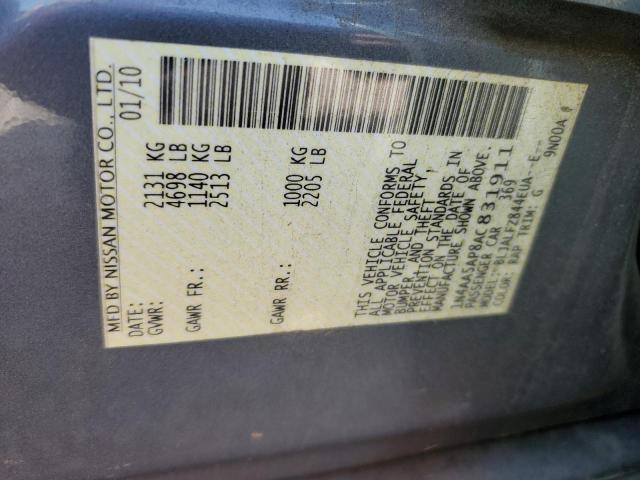 2010 Nissan Maxima S VIN: 1N4AA5AP8AC831911 Lot: 52308894