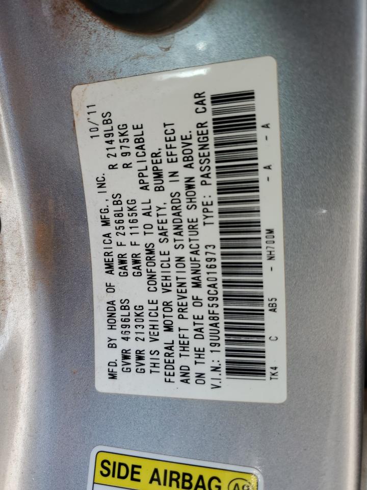 19UUA8F59CA016973 2012 Acura Tl