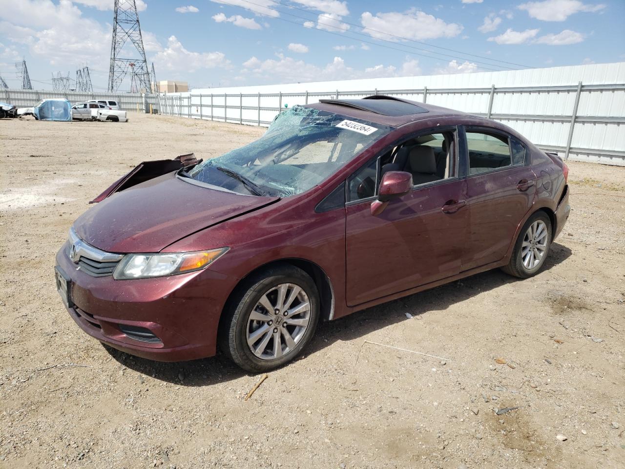 2HGFB2F97CH554935 2012 Honda Civic Exl