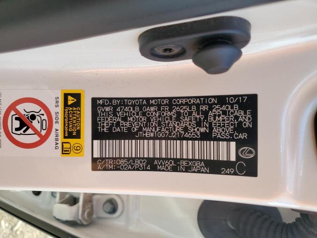 2018 Lexus Es 300H VIN: JTHBW1GG7J2174653 Lot: 55939604