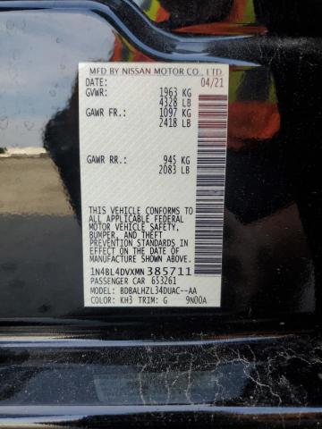 2021 Nissan Altima Sv VIN: 1N4BL4DVXMN385711 Lot: 53470894