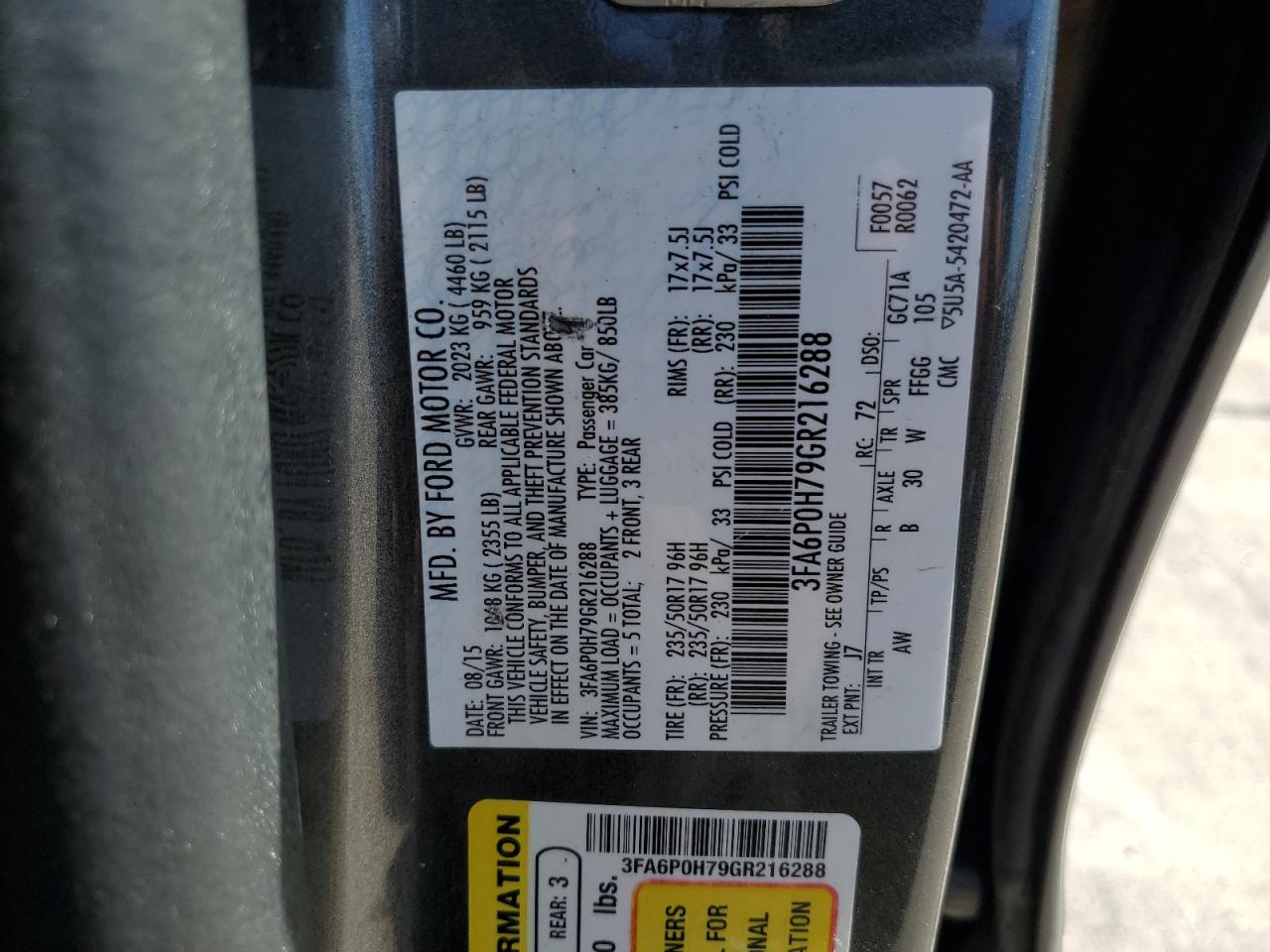 Ford Fusion se 2016