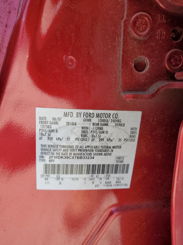 2FMDK39CX7BB33234 2007 Ford Edge Sel Plus