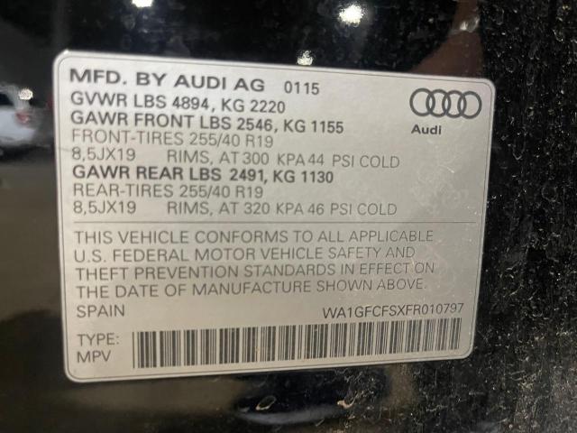 2015 Audi Q3 Prestige VIN: WA1GFCFSXFR010797 Lot: 57163874