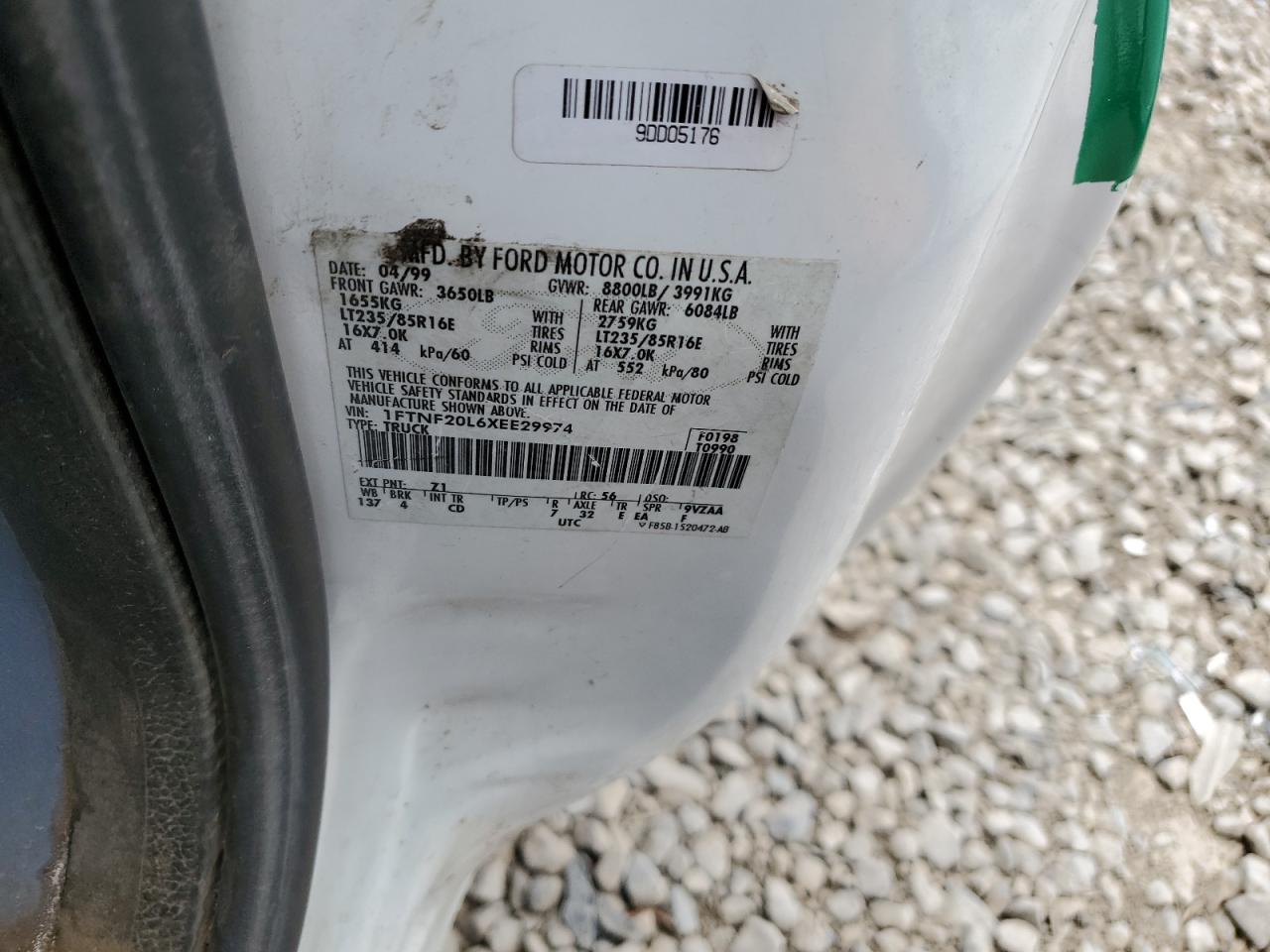 1FTNF20L6XEE29974 1999 Ford F250 Super Duty