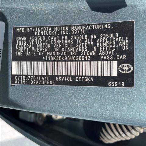 4T1BK3EK9BU620612 | 2011 Toyota camry se