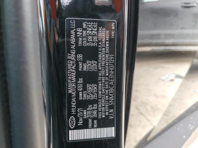 2022 Hyundai Tucson Sel VIN: 5NMJBCAE3NH071291 Lot: 55729764