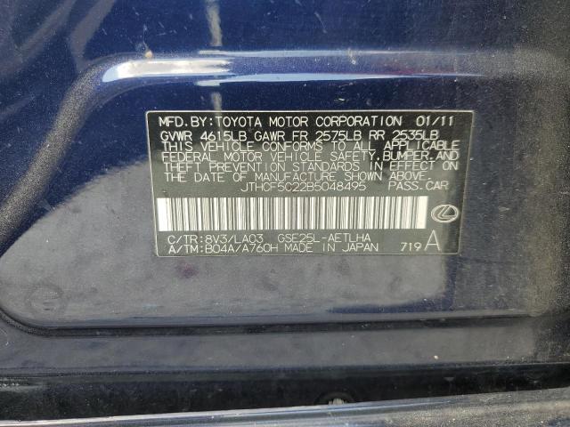 2011 Lexus Is 250 VIN: JTHCF5C22B5048495 Lot: 56342514