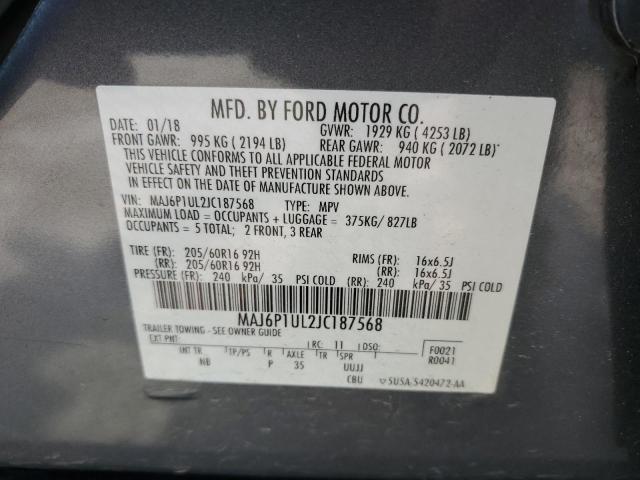 2018 Ford Ecosport Se VIN: MAJ6P1UL2JC187568 Lot: 55375784