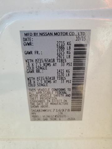 2015 Nissan Pathfinder S VIN: 5N1AR2MM5FC716978 Lot: 56247174