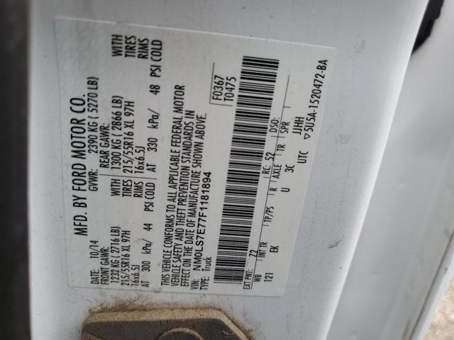 2015 Ford Transit Connect Xl VIN: NM0LS7E77F1181894 Lot: 53499584