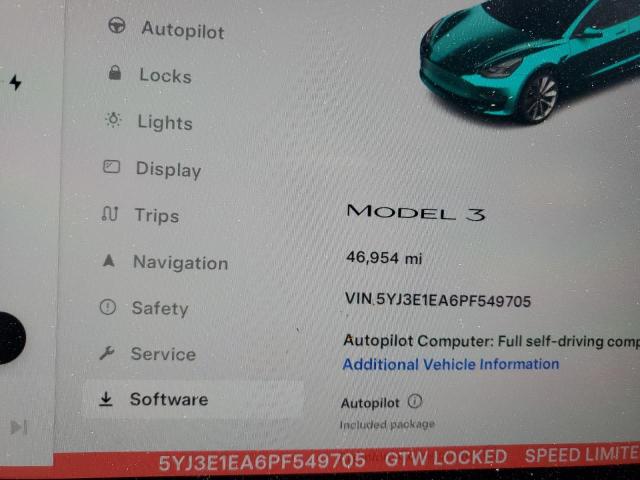 2023 Tesla Model 3 VIN: 5YJ3E1EA6PF549705 Lot: 55273944