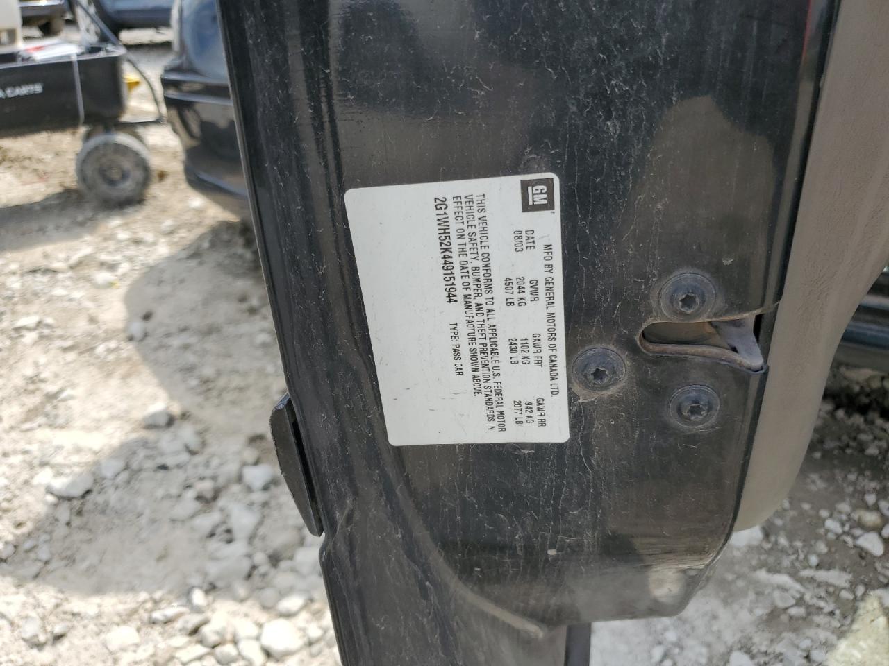 2G1WH52K449151944 2004 Chevrolet Impala Ls