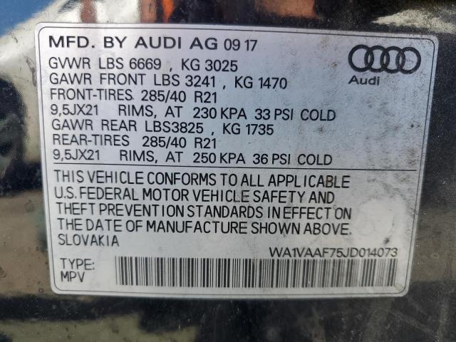 VIN WA1VAAF75JD014073 2018 Audi Q7, Prestige no.14