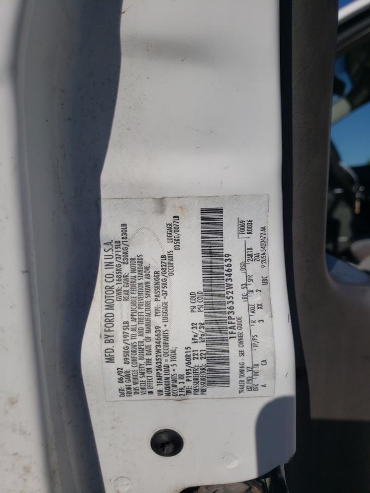 1FAFP36352W346639 2002 Ford Focus Se