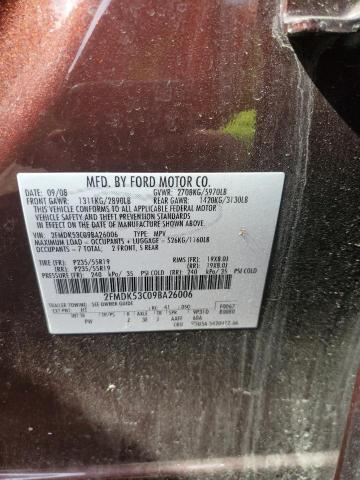 2009 Ford Flex Limited VIN: 2FMDK53C09BA26006 Lot: 53896604